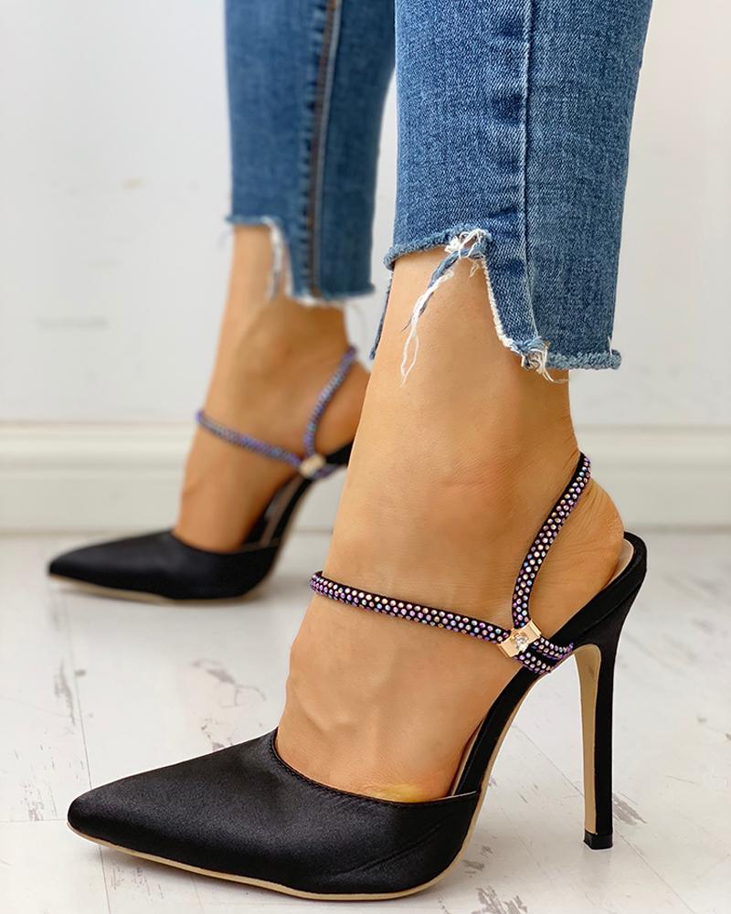 pointed toe slingback heels