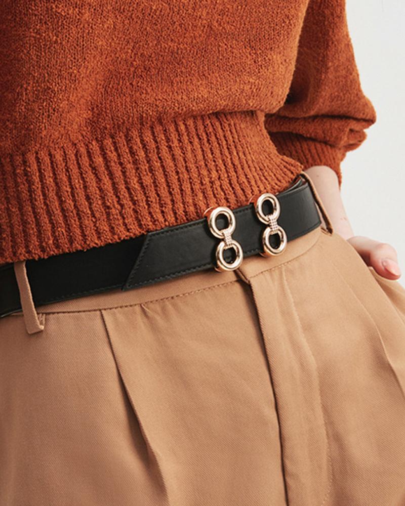 

Casual All-match Skinny Waist Metal belt, Black