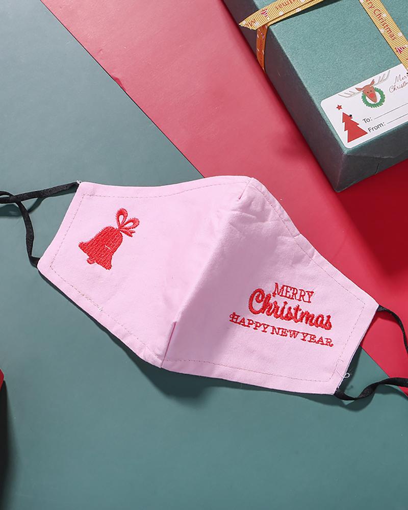 

Christmas Pattern Embroidery Face Mask With Filter For Kids, Style13