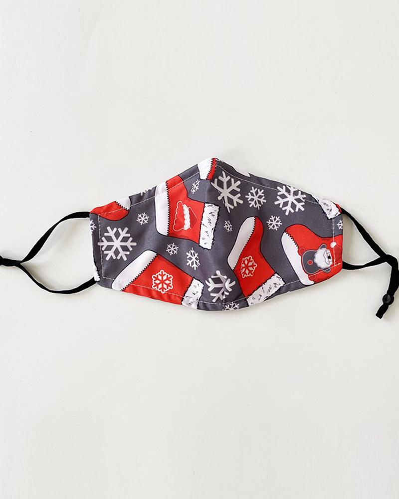 

Christmas Print Valve PM 2.5 Face Mask With Filter For Kids, Style5