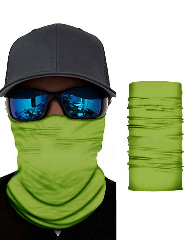 

Solid Face Breathable Bandana Magic Scarf Headwrap Balaclava, Green