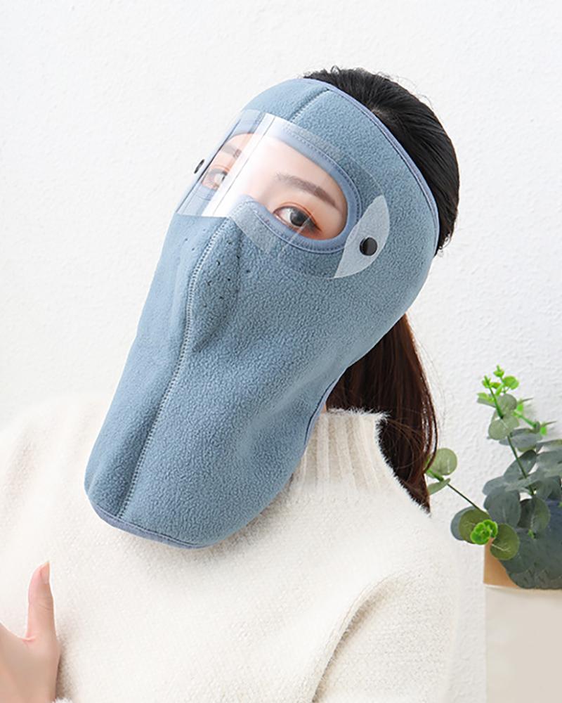 

Velcro Breathable Face Bandana With Eyes Shield, Blue