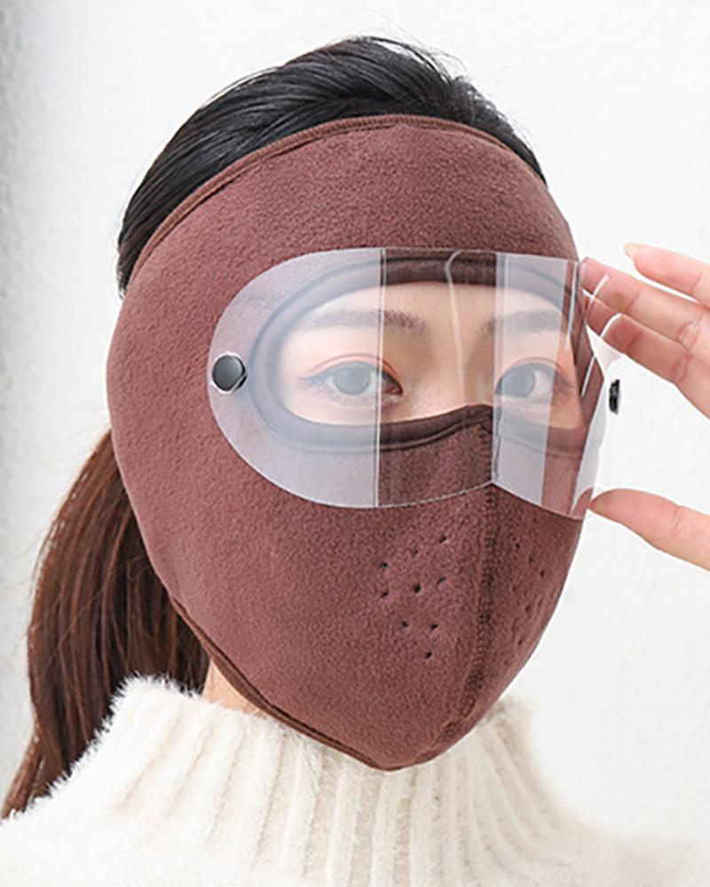 

Velcro Breathable Face Bandana With Eyes Shield, Brown