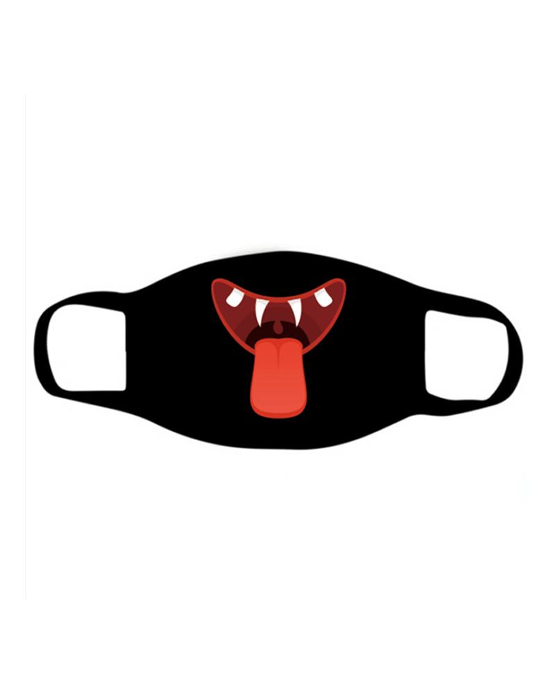

Halloween Lip / Letter / Cartoon Print Breathable Mouth Mask, Style5