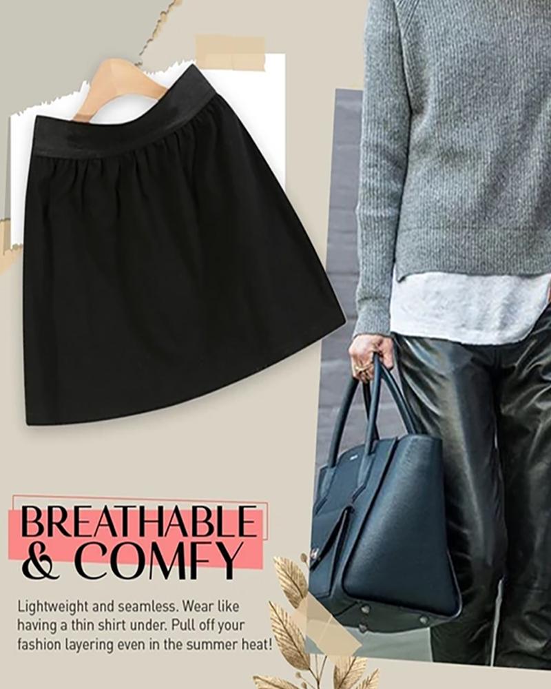 

Adjustable Layering Fake Top Lower Sweep, Black