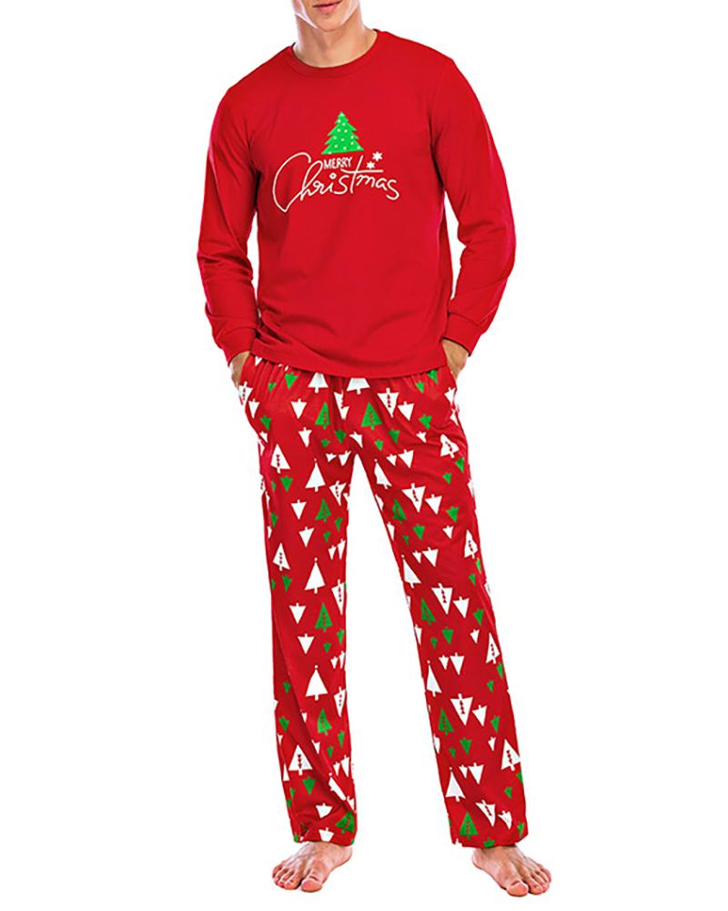 

Men Christmas Long Sleeve Pajama Set, Style2