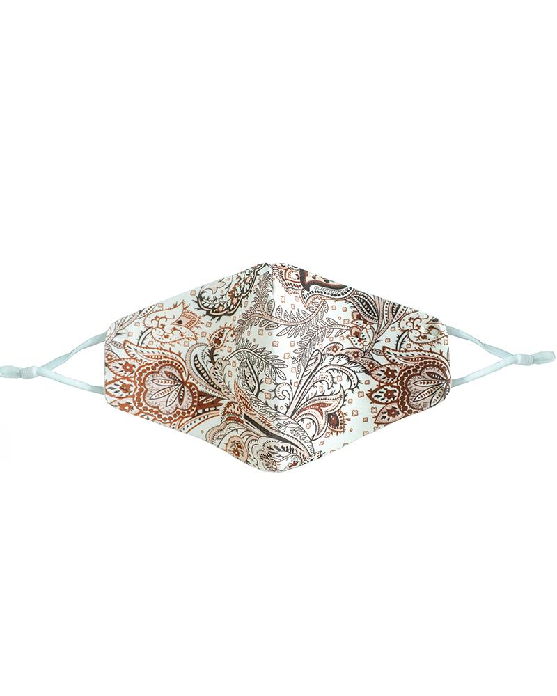 

Tropical / Floral / Paisley Print Breathable Face Mask, Champagne