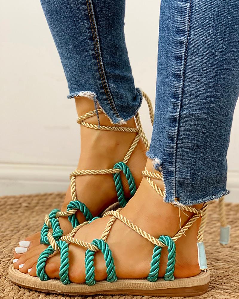 knotted rope sandals