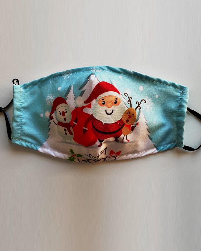 

Christmas Mixed Print Breathable Face Mask, Style2