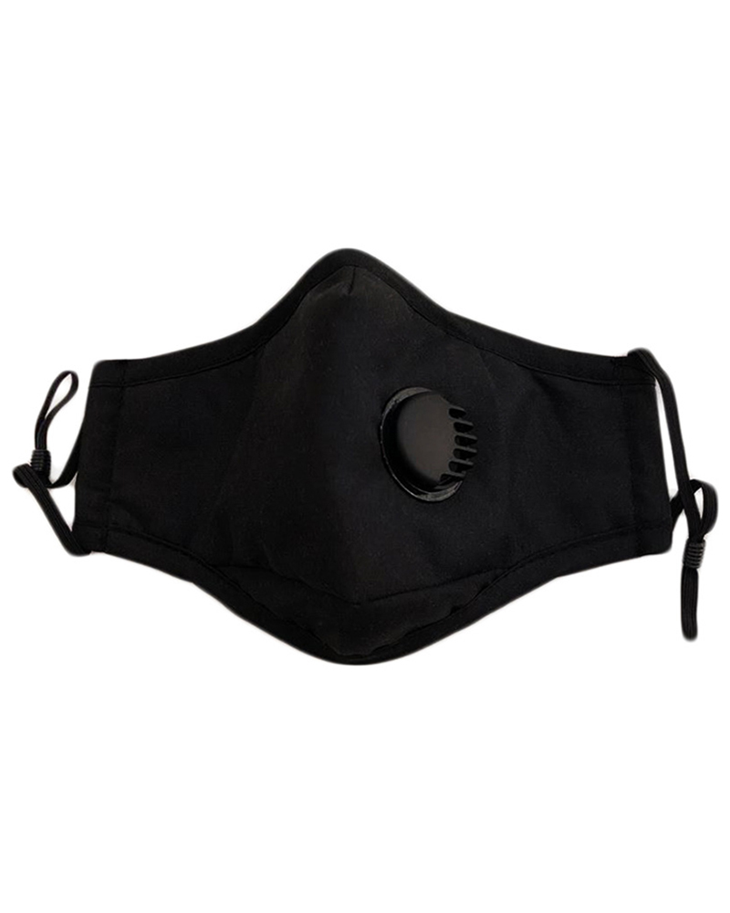 

Breathing Washable Ear Loop Valve Face Mask, Black