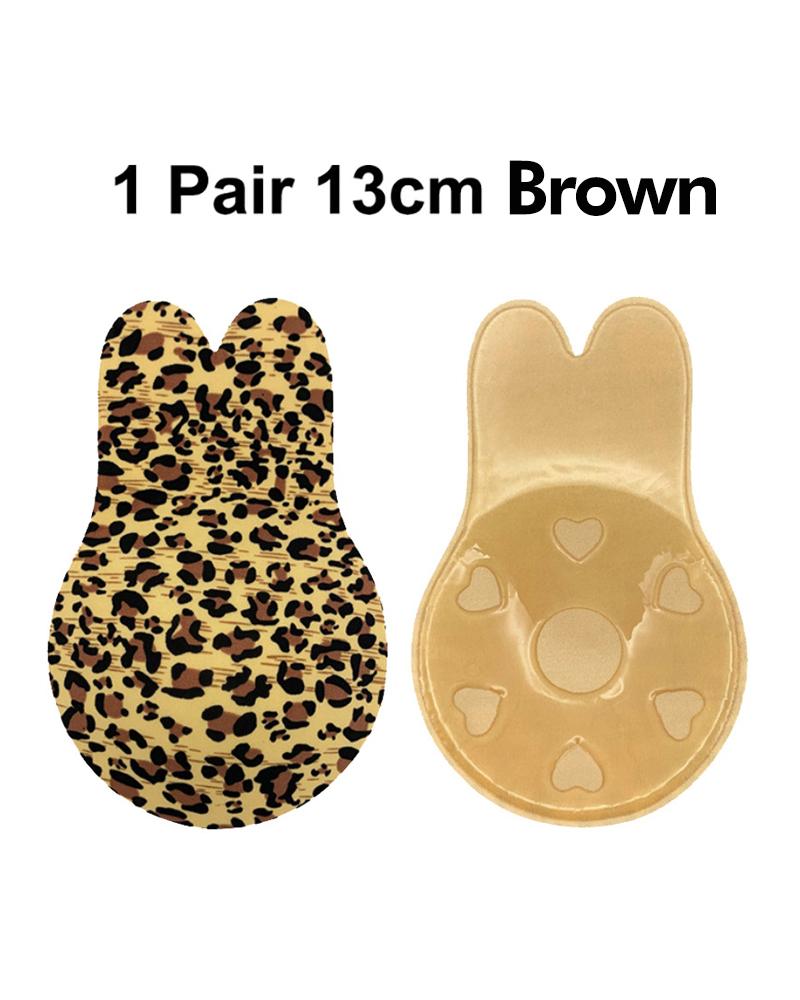 

2PCS Reusable Cover Pasties Stickers Adhesive Breast Invisible Bra, Brown