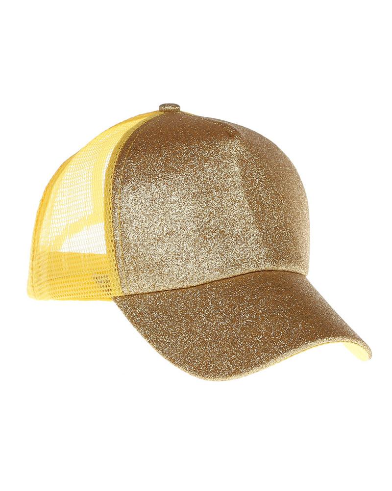 

Glitter Baseball Cap, Yellow
