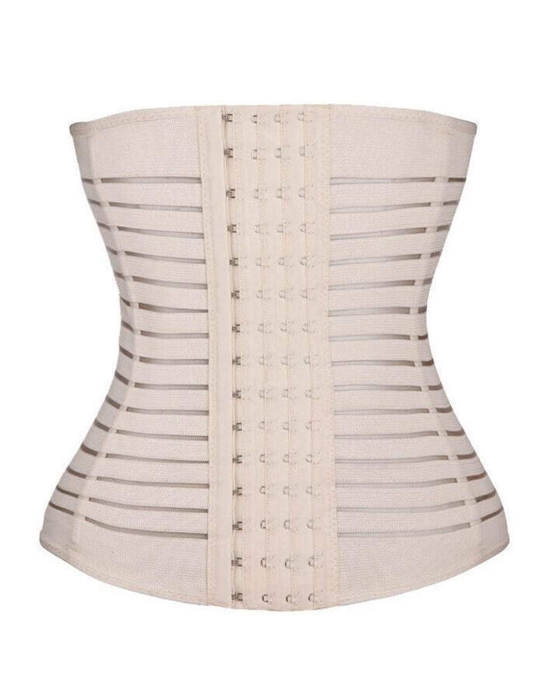 

Hollow Out Waist Trainer Corset Neoprene Sweat Belt Slimming Sport Shapewear Breathable Fitness Modeling Strap Shaper, White