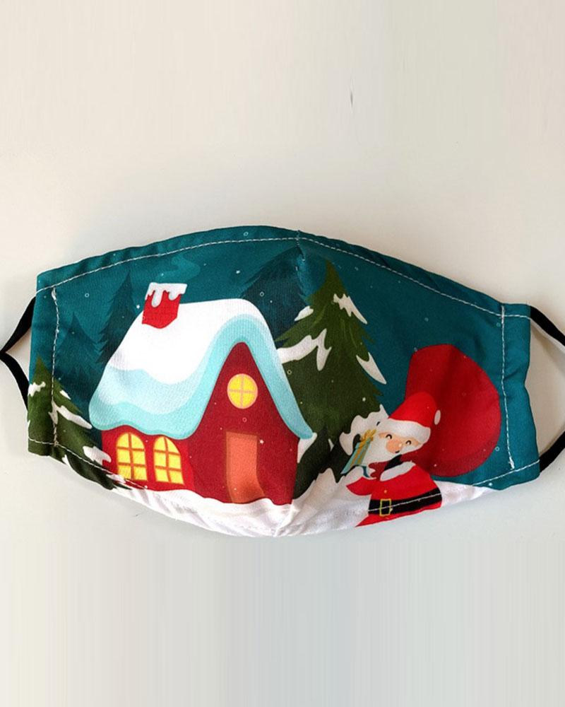 

Christmas Mixed Print Breathable Face Mask, Style10