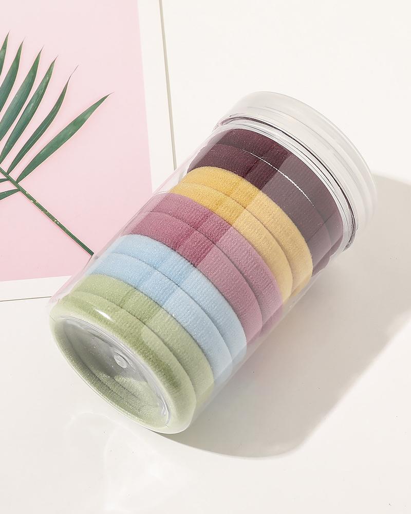 

10PCS/Set Multicolor Elastic Hair Tie Set, Style5