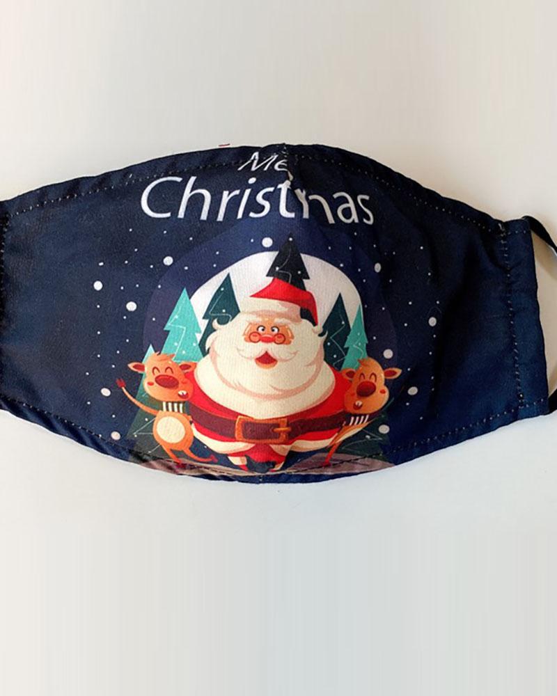 

Christmas Mixed Print Breathable Face Mask, Style7