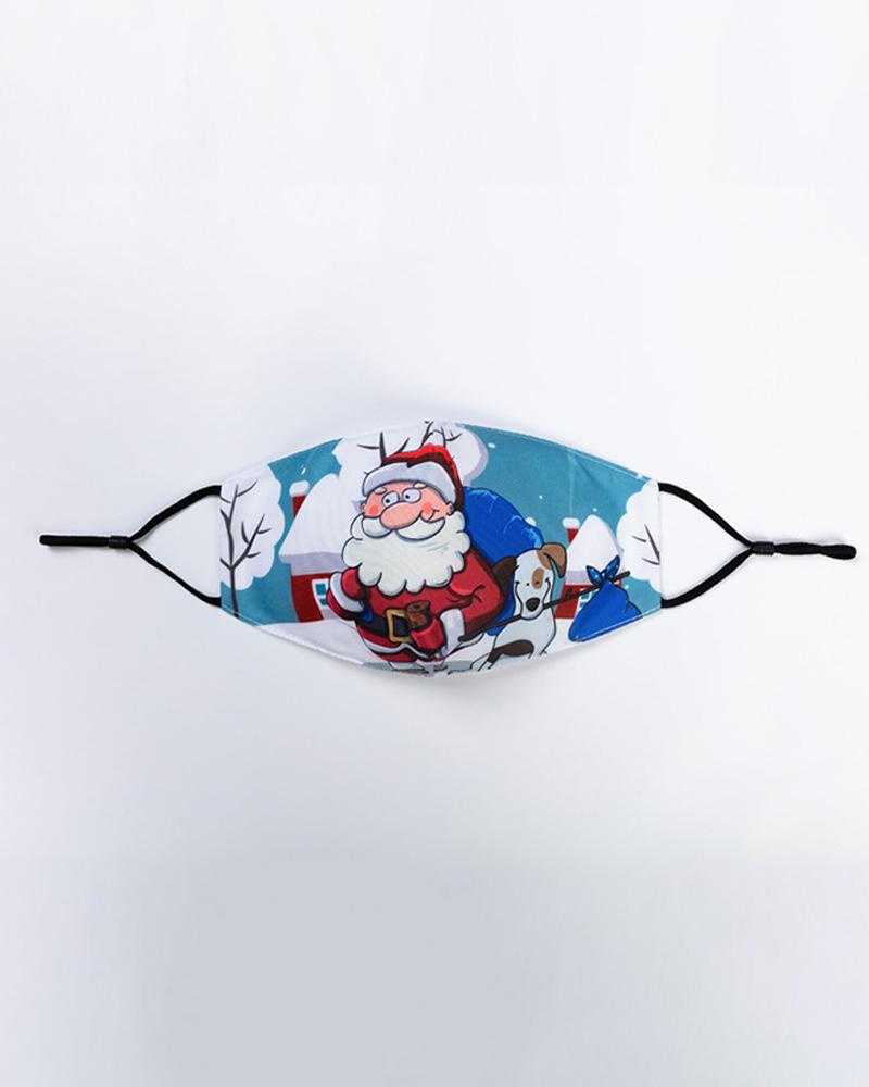 

Christmas Print Breathable Face Mask, Style4