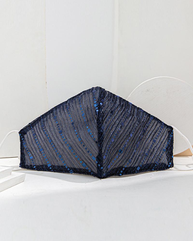 

Studded Breathable Face Mask, Dark blue