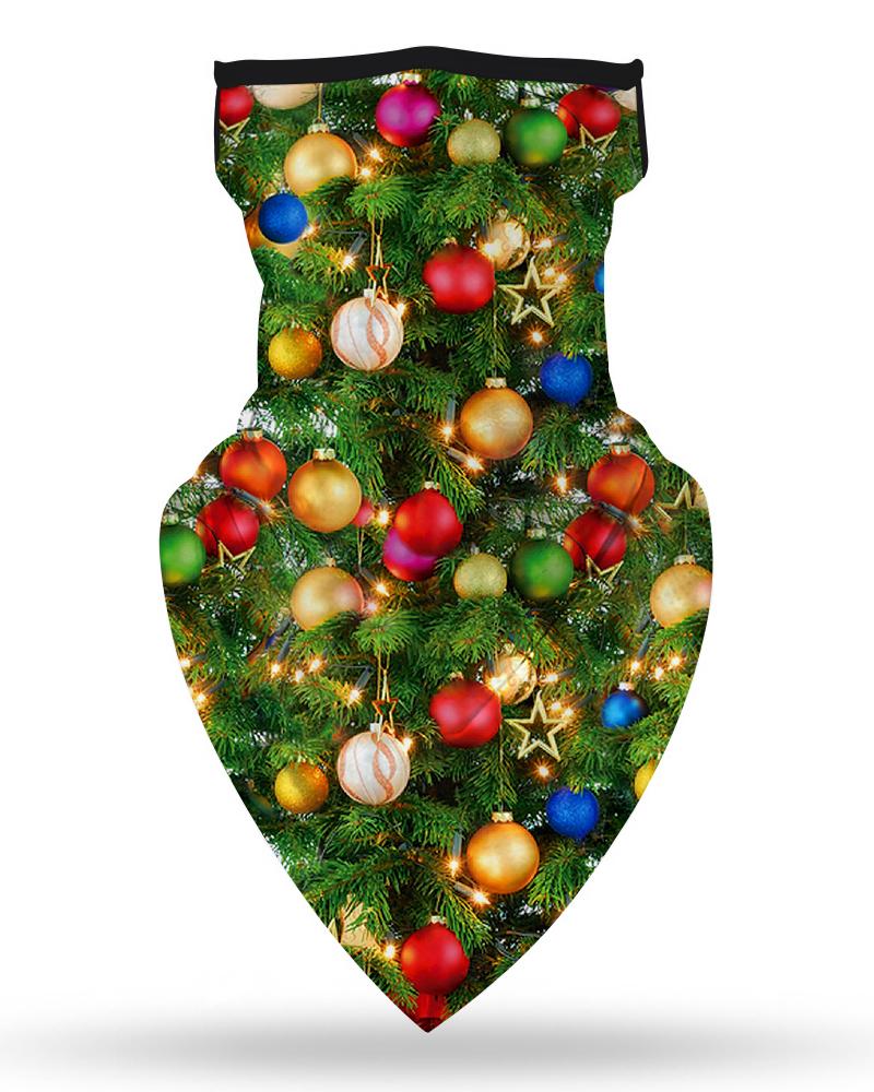 

Christmas Print Breathable Ear Loop Face Cover, Style10