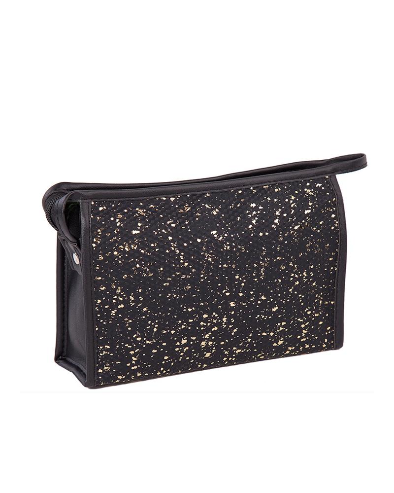 

Sequins Makeup Bag, Black