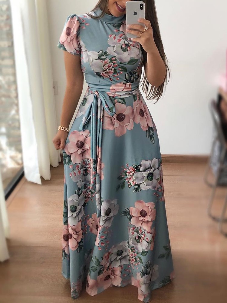 tie waist maxi dress
