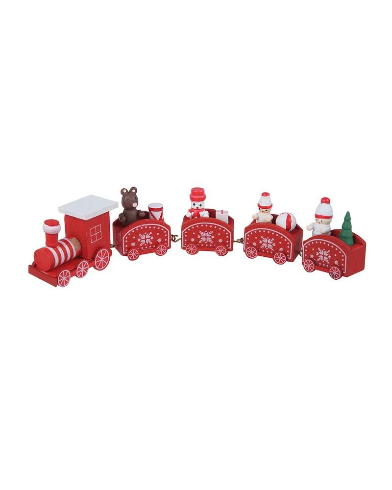 

Little Train Wooden Christmas Decorations, Red