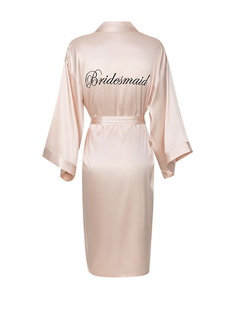 

Letter Print Wedding Robes For Bridesmaids, Champagne