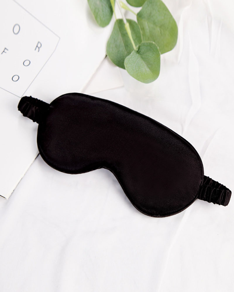 

1PCS Simple Plain Satin Eye Cover, Black