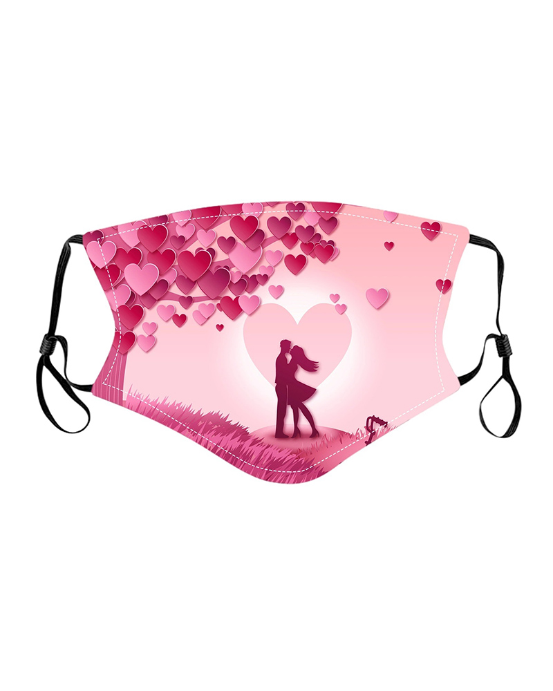 

Valentine's Day Print PM2.5 Filter Breathable Face Mask, Style3