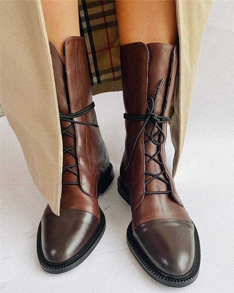 lace up biker boots