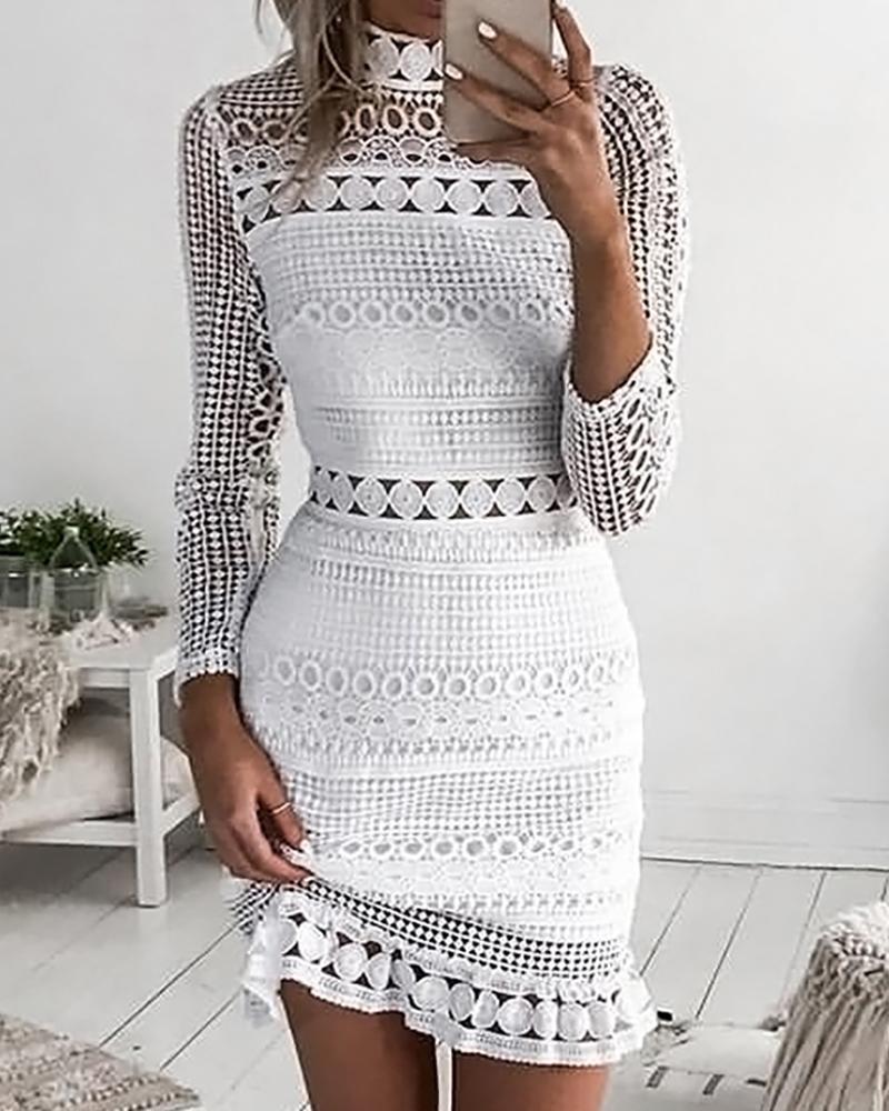 lace broderie dress