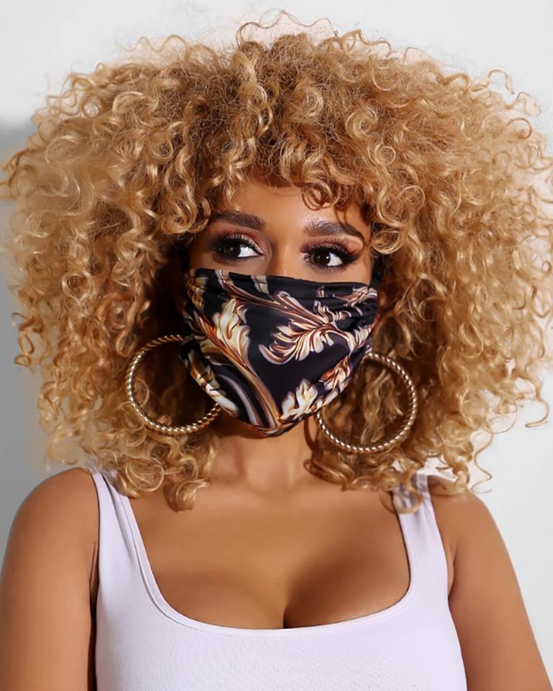 

Print Breathable Mouth M .a. s. k Washable And Reusable, Black