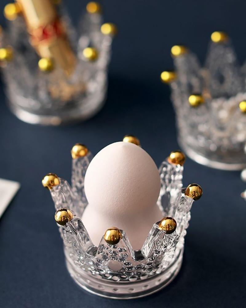 

Crystal Crown Shaped Makeup Sponge Holder, Style1