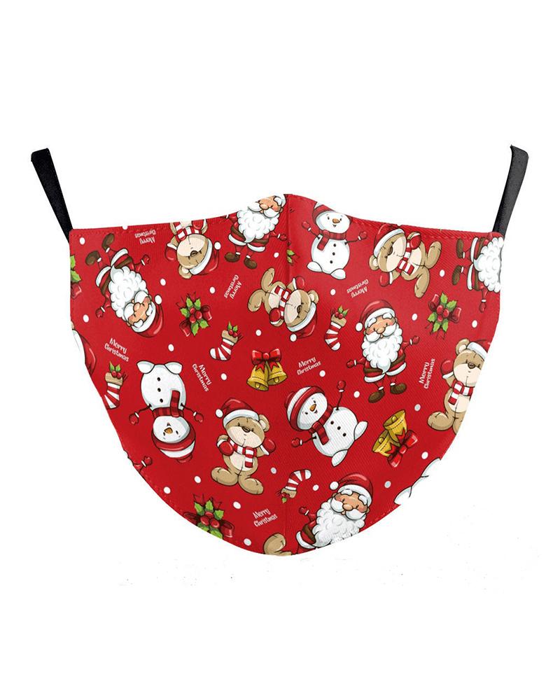 

Christmas Print Breathable Filter Face Mask, Style10