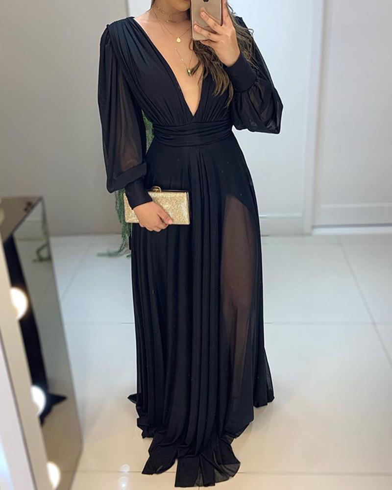 sheer mesh maxi dress