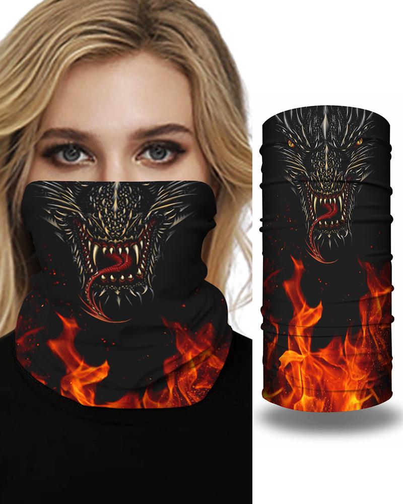 

Skull Girl Cartoon Animal Print Breathable Face Bandana Magic Scarf Headwrap Balaclava, Black