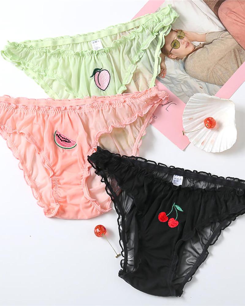 

Sexy Lace Lingerie Temptation Low-waist Panties, Green