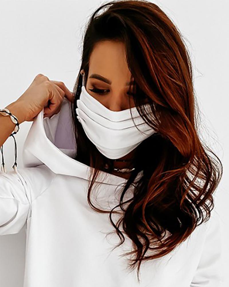 

Candy Color Breathable Cotton Ear Loop Mouth Mask, White