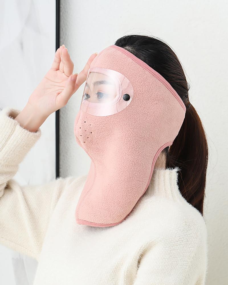 

Velcro Breathable Face Bandana With Eyes Shield, Pink