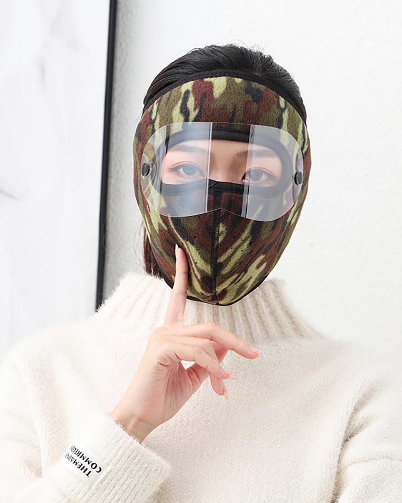 

Velcro Breathable Face Bandana With Eyes Shield, Green