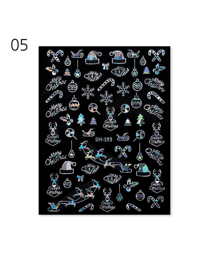 

1 Sheet Christmas Pattern Nail Art Sticker, Style5