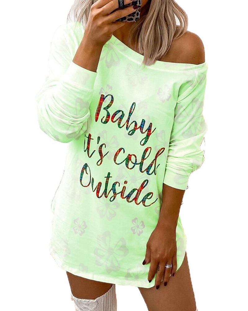 

Tie Dye Long Sleeve Loose Print Sweatshirts, Green