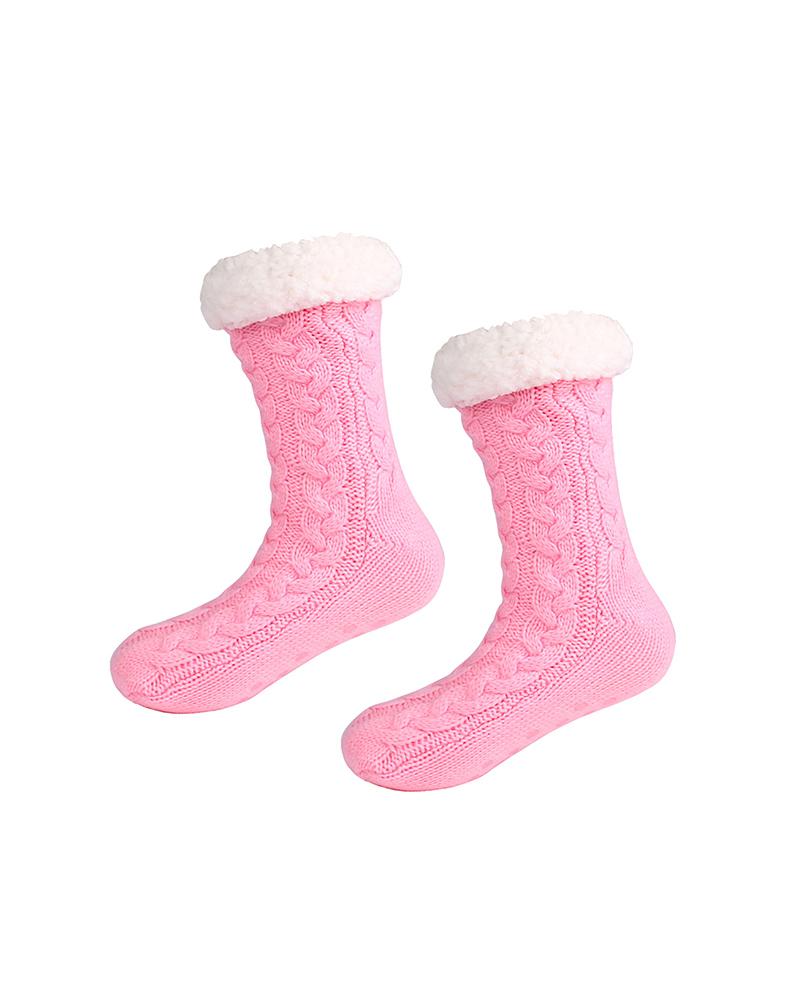 

Super Soft Warm Cozy Fleece Socks, Pink