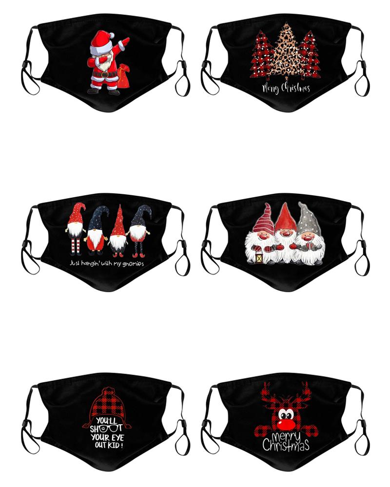 

Christmas Print Breathable Face Mask, Style1