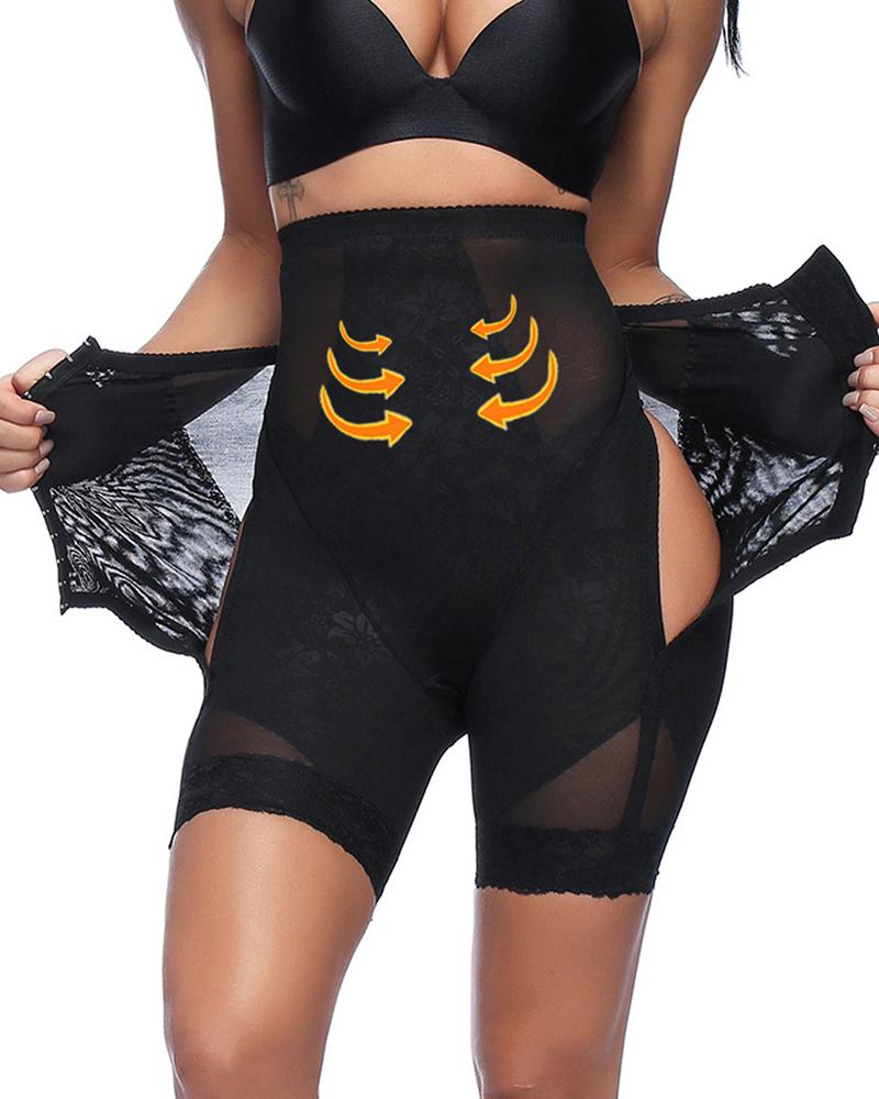 

High Waist Shapewear Tummy Control Panties Open Crotch Lift Buttock Panty, Black