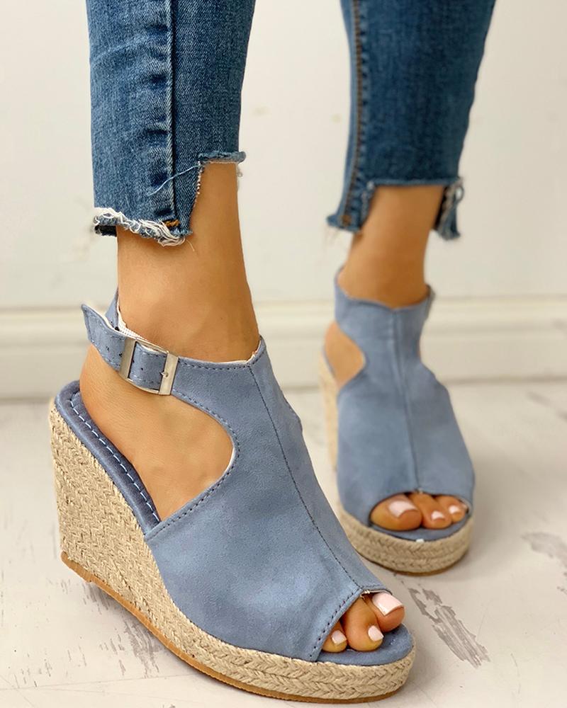 peep toe slingback espadrille platform sandals