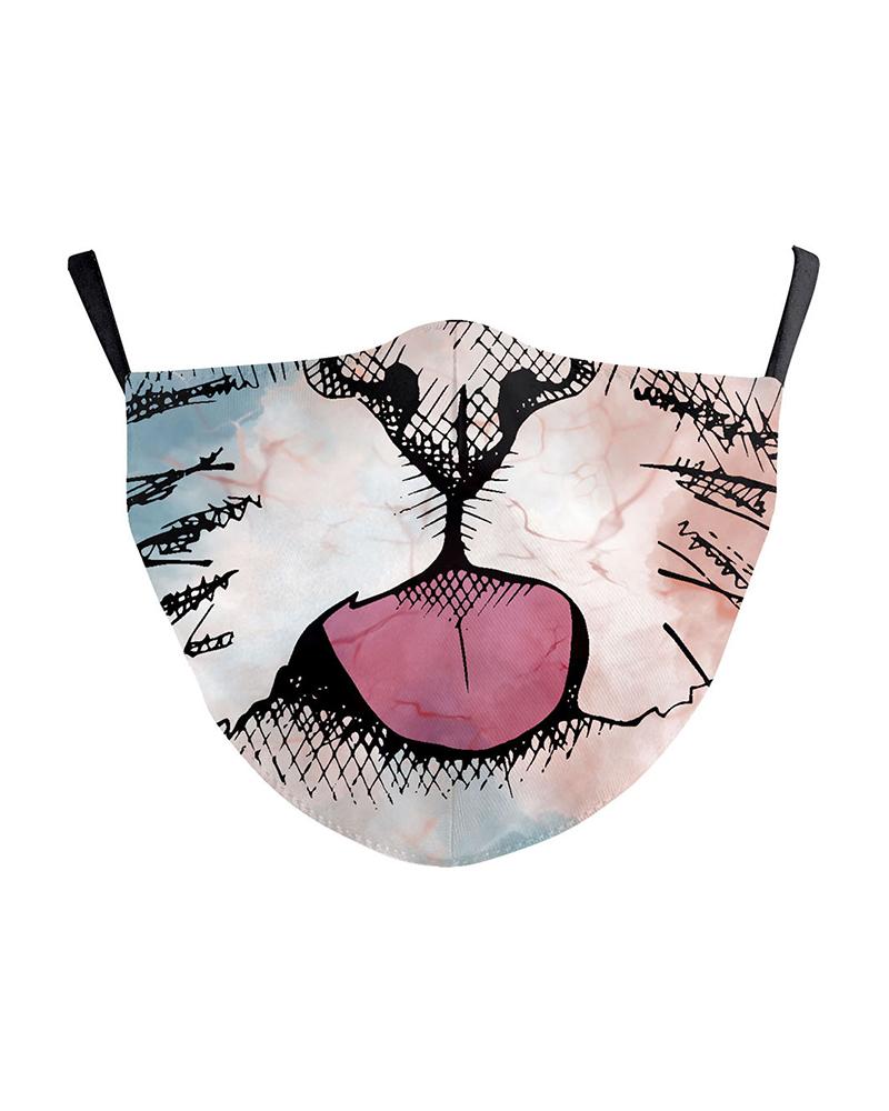 

Animal Mouth Print Breathable Face Mask, Multicolor