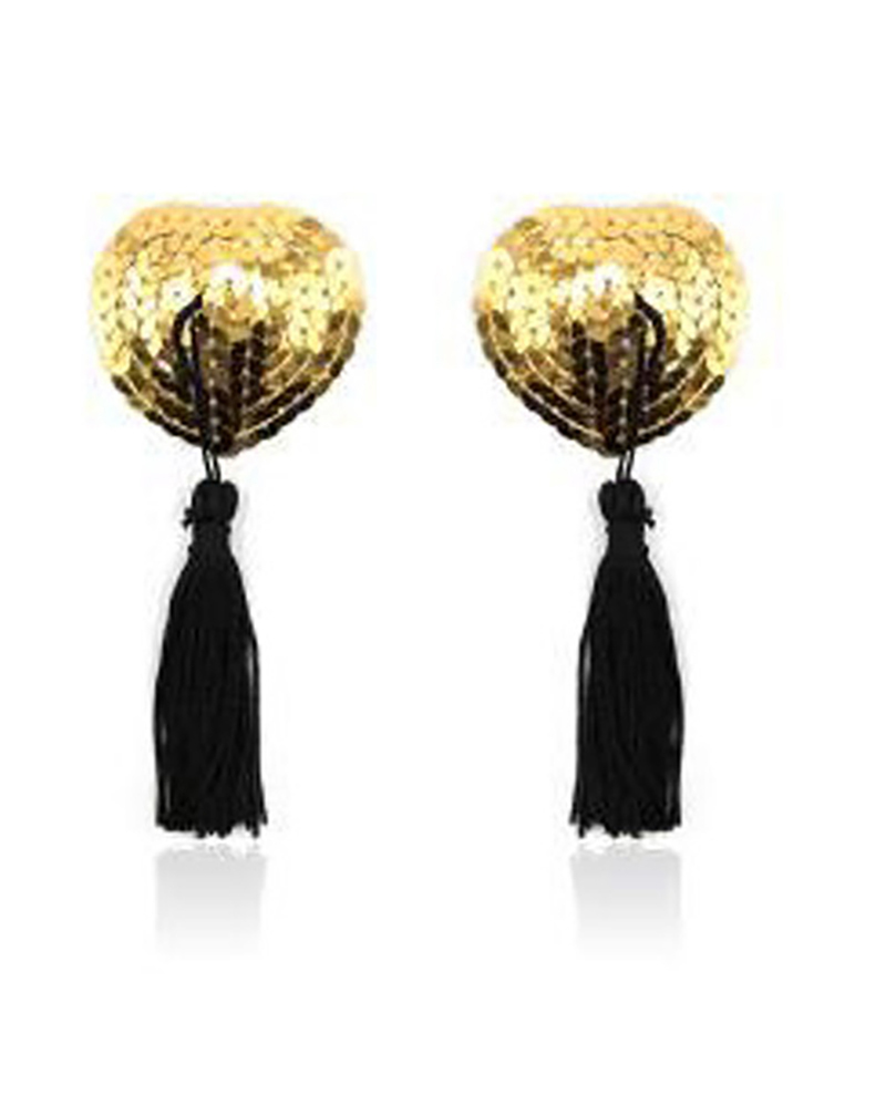 

Sequins Tassel Design Breast Enhancers, Gold