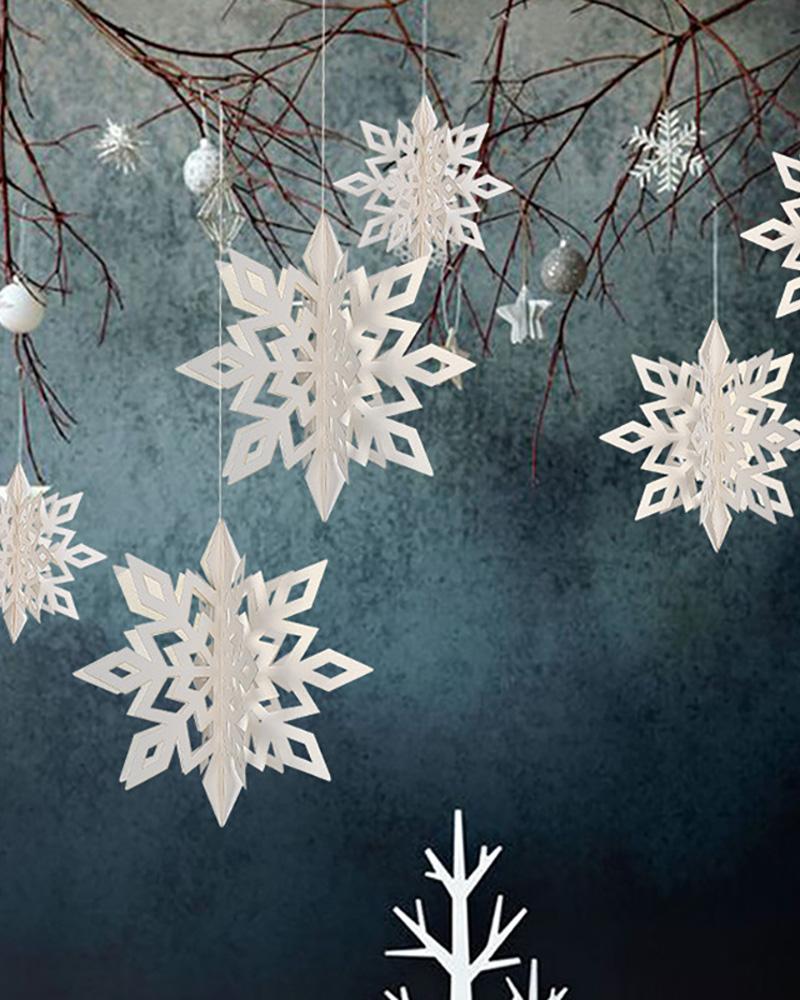 

Set 3D Christmas Snowflake Hanging Decorative Pendant, White