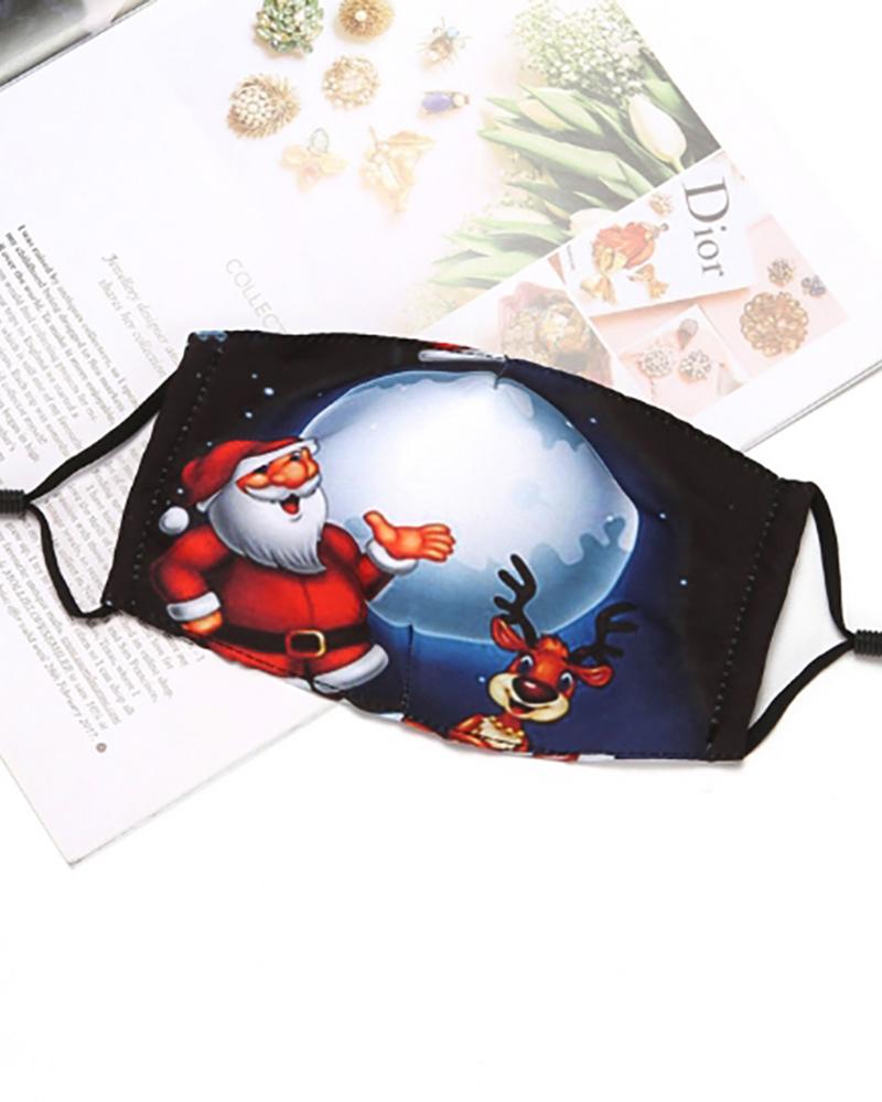 

Christmas Print PM 2.5 Breathable Face Mask, Style8